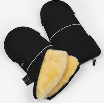 Werner Christ Baby Mittens 'Glovy Luxe' in Black: front