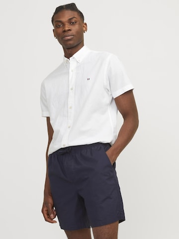 JACK & JONES Slim fit Button Up Shirt 'SUMMER' in White
