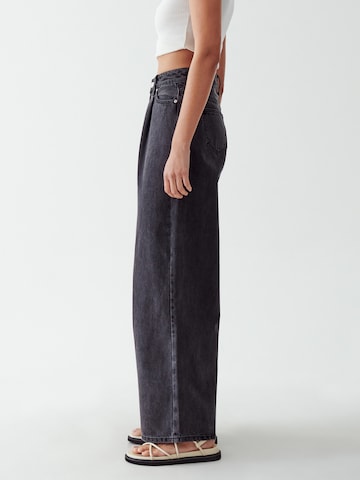 Calli Szeroka nogawka Jeansy w kolorze czarny