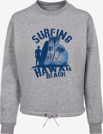 Sweat-shirt 'Hawaii Surf Beach Summer' F4NT4STIC en gris : devant