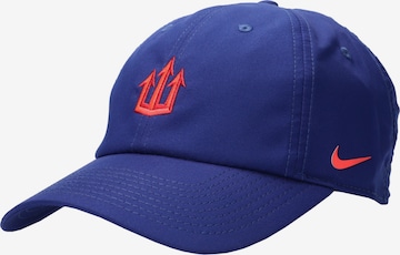 NIKE Athletic Cap in Blue: front