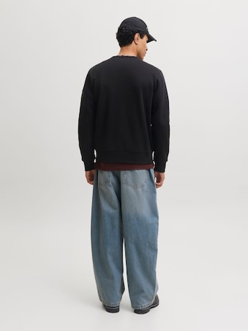 JACK & JONES Sweatshirt 'JJCleveland' in Zwart