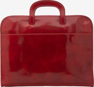 Valigetta ventiquattrore 'Borsa da lavoro uomo vera pelle con zip - Made in Italy' di I Fratelli in rosso: frontale