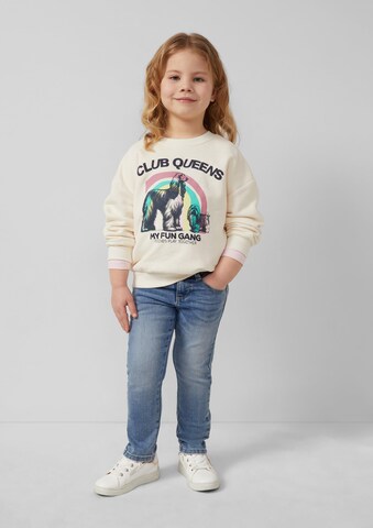 s.Oliver Sweatshirt in Beige: voorkant
