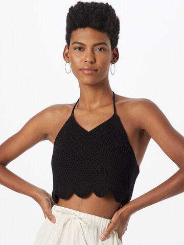 ABOUT YOU Knitted Top 'Drew' in Black: front
