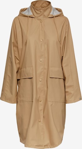 PIECES Between-seasons coat 'Rainy' in Brown: front