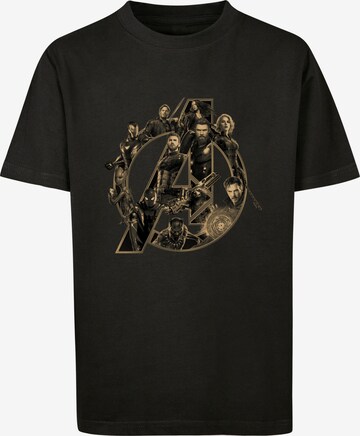 T-Shirt 'Marvel Avengers Infinity War' F4NT4STIC en noir : devant