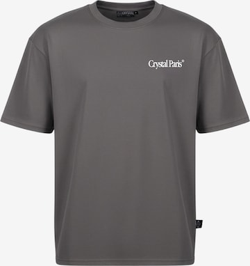 Crystal Paris Shirt 'Time' in Grau: Vorderseite