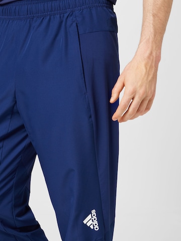 ADIDAS SPORTSWEAR Regular Workout Pants 'Aeroready Designed For Movement' in Blue