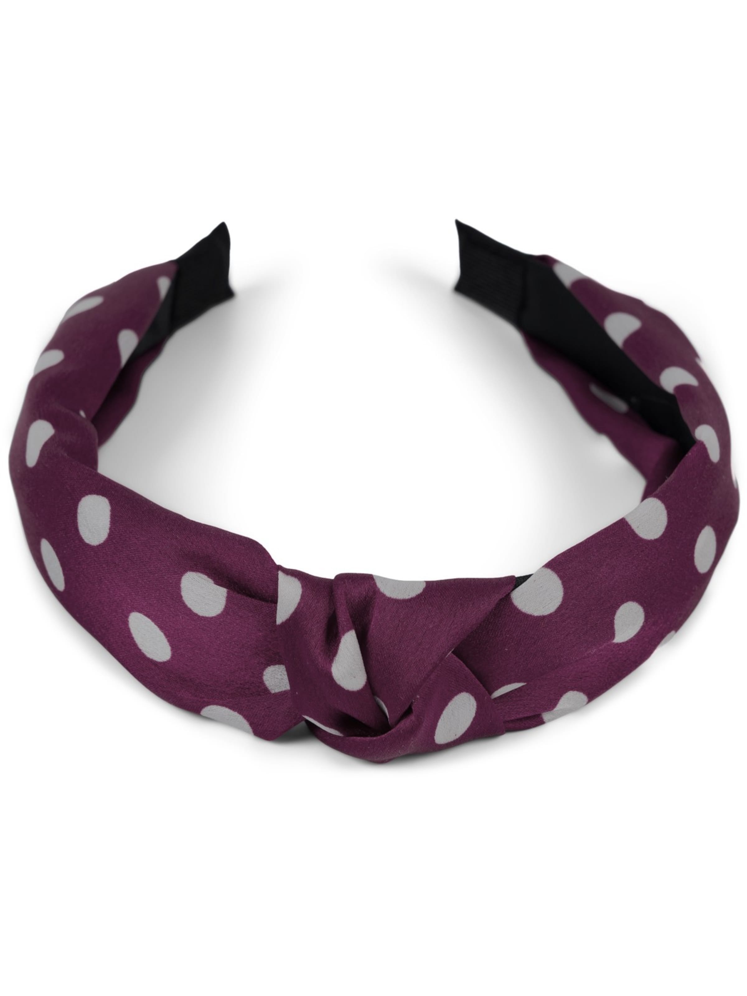 styleBREAKER Hair Jewelry 'Haarreif gepunktet mit Knoten Rockabilly' in Red: front