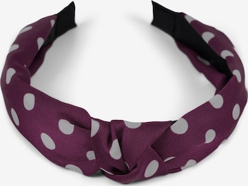 styleBREAKER Hair jewelry 'Haarreif gepunktet mit Knoten Rockabilly' in Red: front
