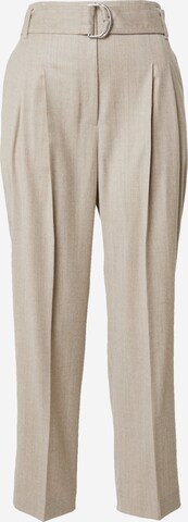 Coupe slim Pantalon à plis 'Tapiah' BOSS en beige : devant