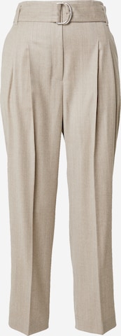 Coupe slim Pantalon à plis 'Tapiah' BOSS Black en beige : devant