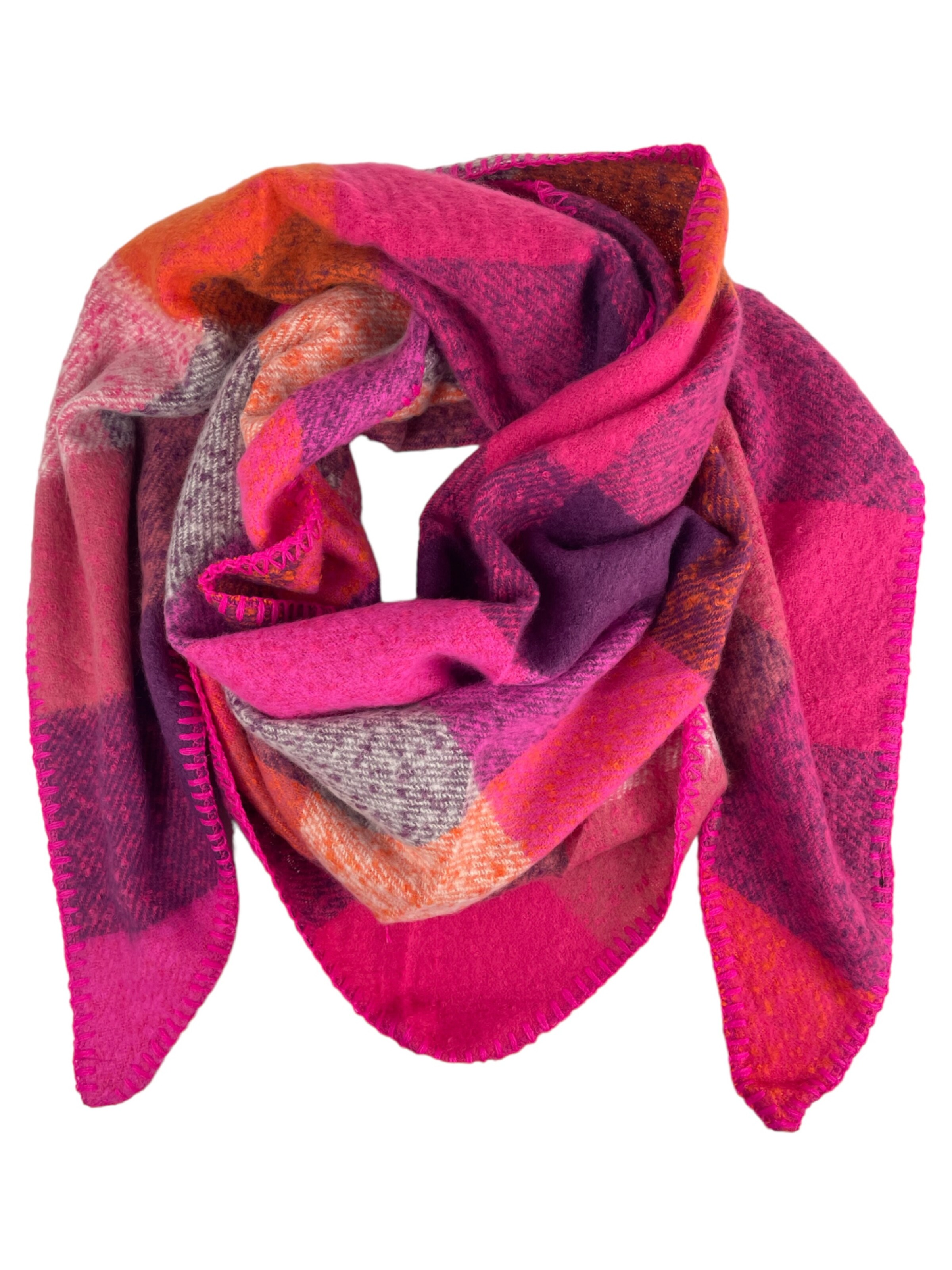 Kumixi Oversizeschal 'Dreiecksschal'‌‌‌‌‌ in Pink: Vorderseite