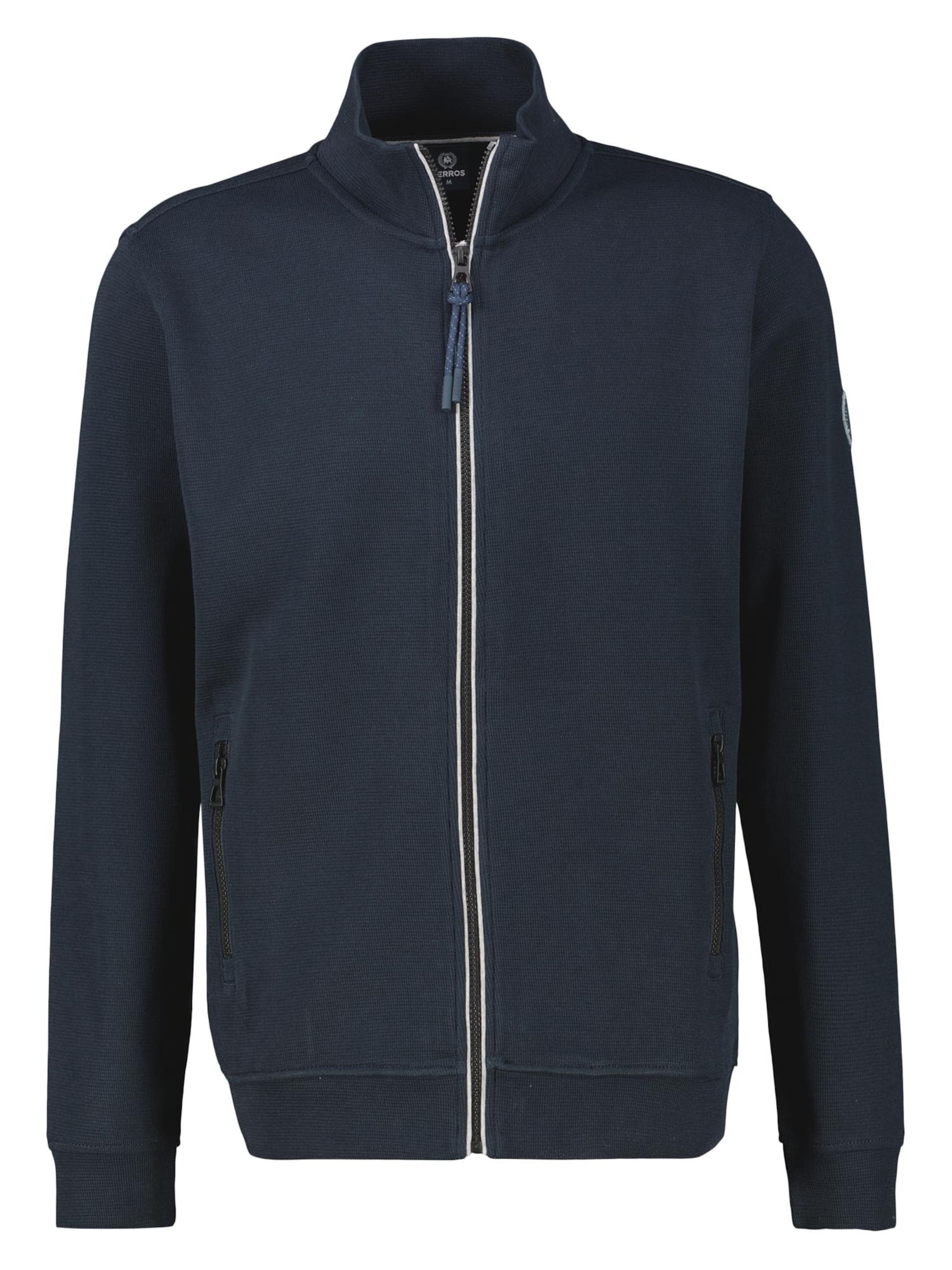 LERROS Sweatjacke 'Basic'‌‌‌ in Blau: Vorderseite