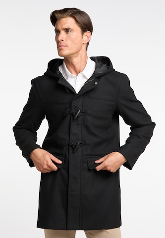 DreiMaster Klassik Between-Seasons Coat in Black: front
