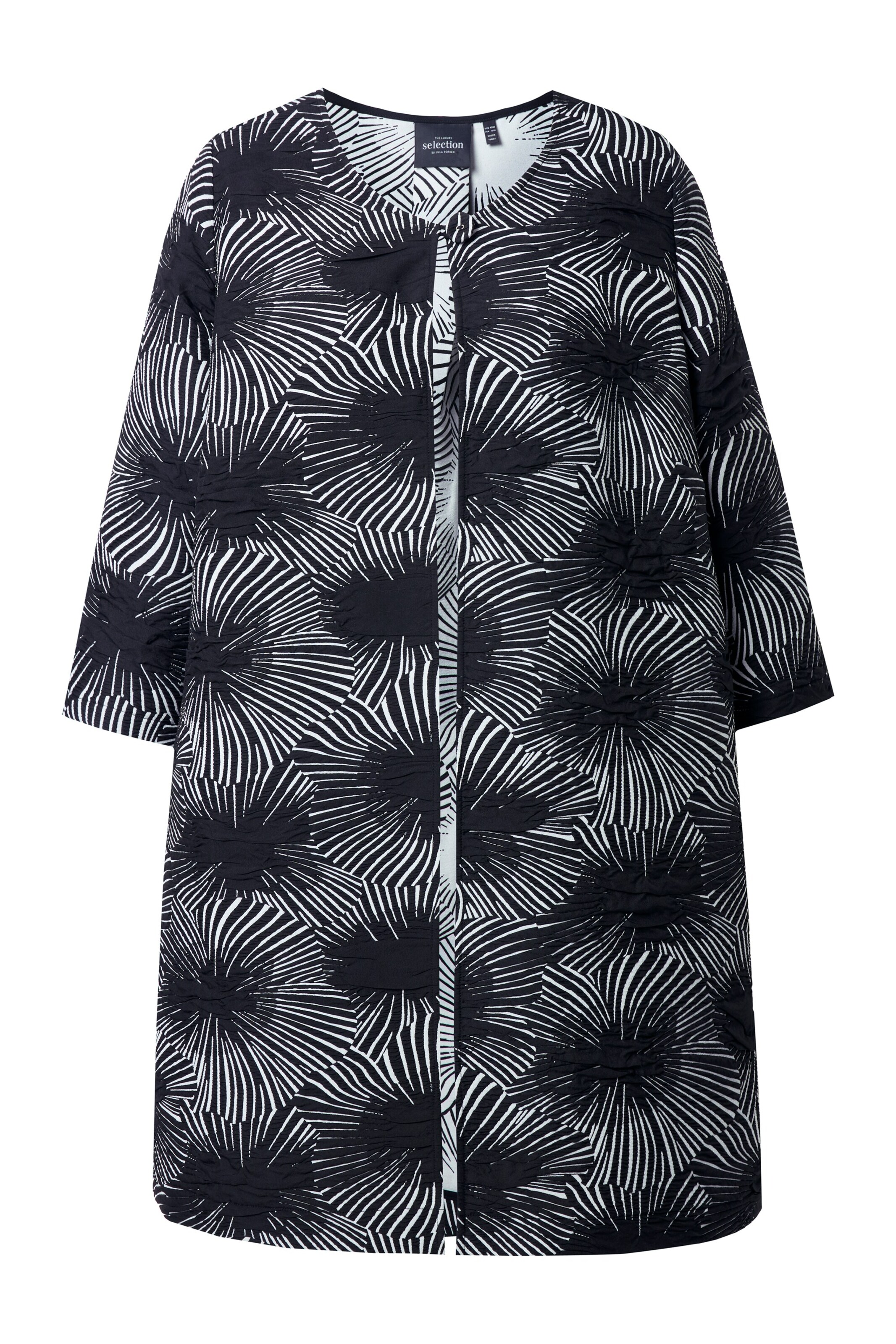 Ulla Popken Between-season jacket in Black: front