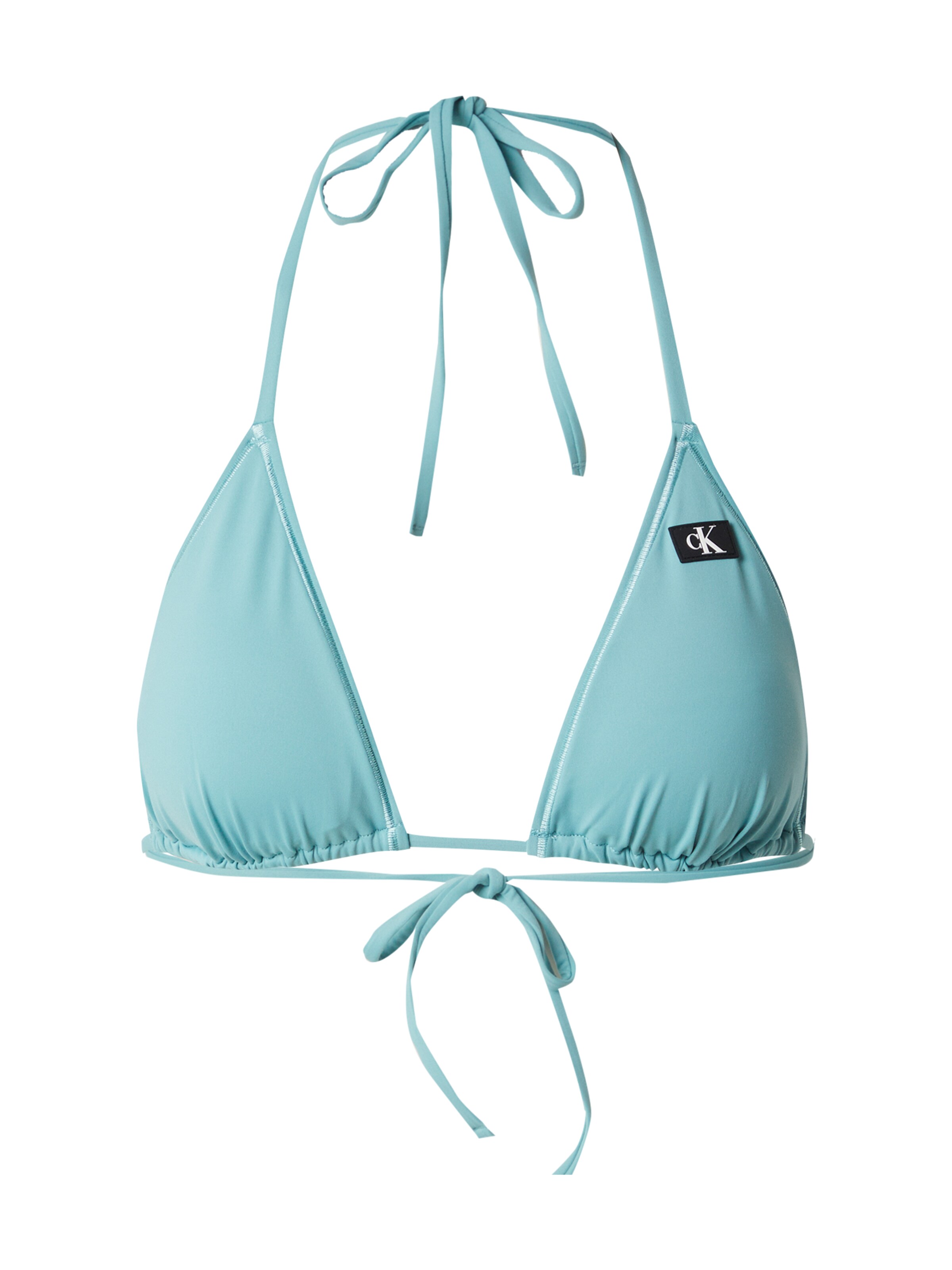 Calvin Klein Swimwear Triangel Bikinitop in Groen: voorkant