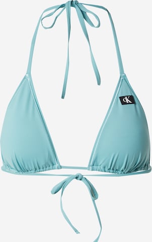 Triangle Hauts de bikini Calvin Klein Swimwear en vert : devant