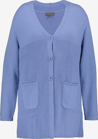 Ulla Popken Knit Cardigan in Blue: front