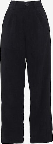 FRESHLIONS Wide leg Pleat-Front Pants 'Alma' in Black: front