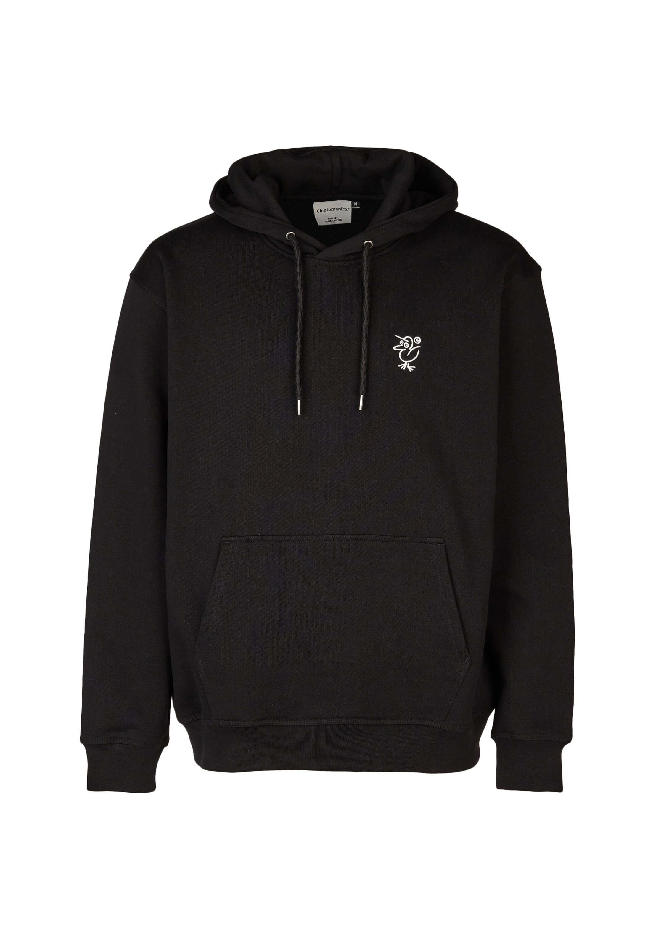 Cleptomanicx Sweatshirt 'Sketch Gull' in Schwarz: Vorderseite