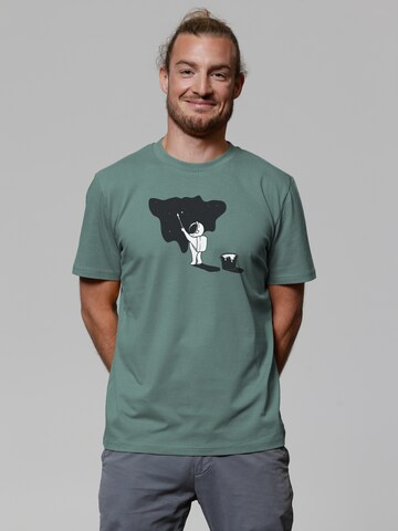 T-Shirt 'Painting space' Watapparel en vert : devant
