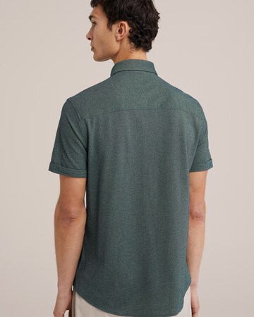 WE Fashion Slim fit Button Up Shirt in Green