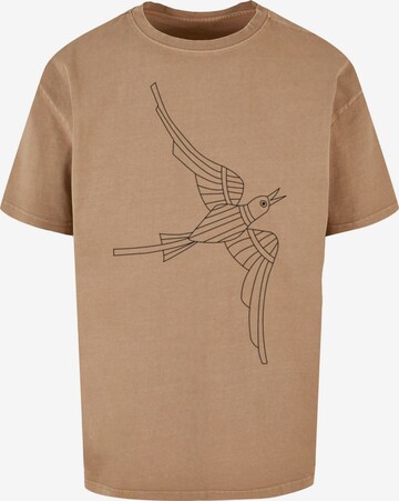 Merchcode T-Shirt ' Yellow Submarine - Bird 2' in Beige: predná strana