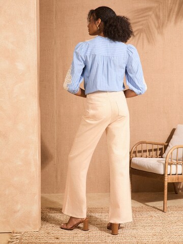 love & roses Wide leg Jeans in Oranje
