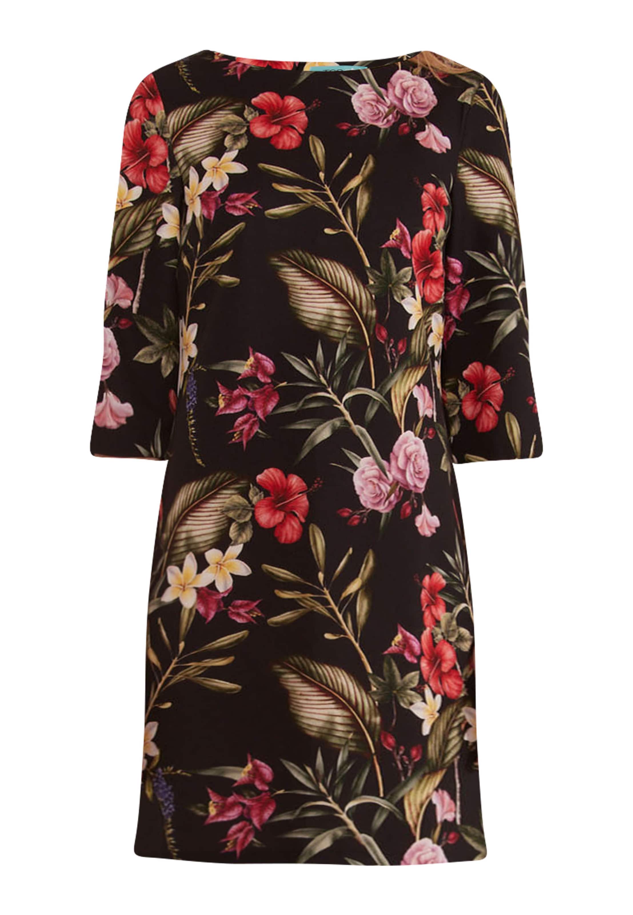 TOOche Kleid 'Brokat' in lila / rot / schwarz / weiß, Produktansicht