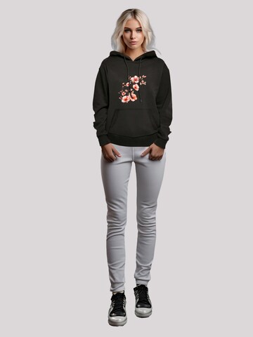 F4NT4STIC Sweatshirt 'Rosa Blumenzweig 3D' in Zwart