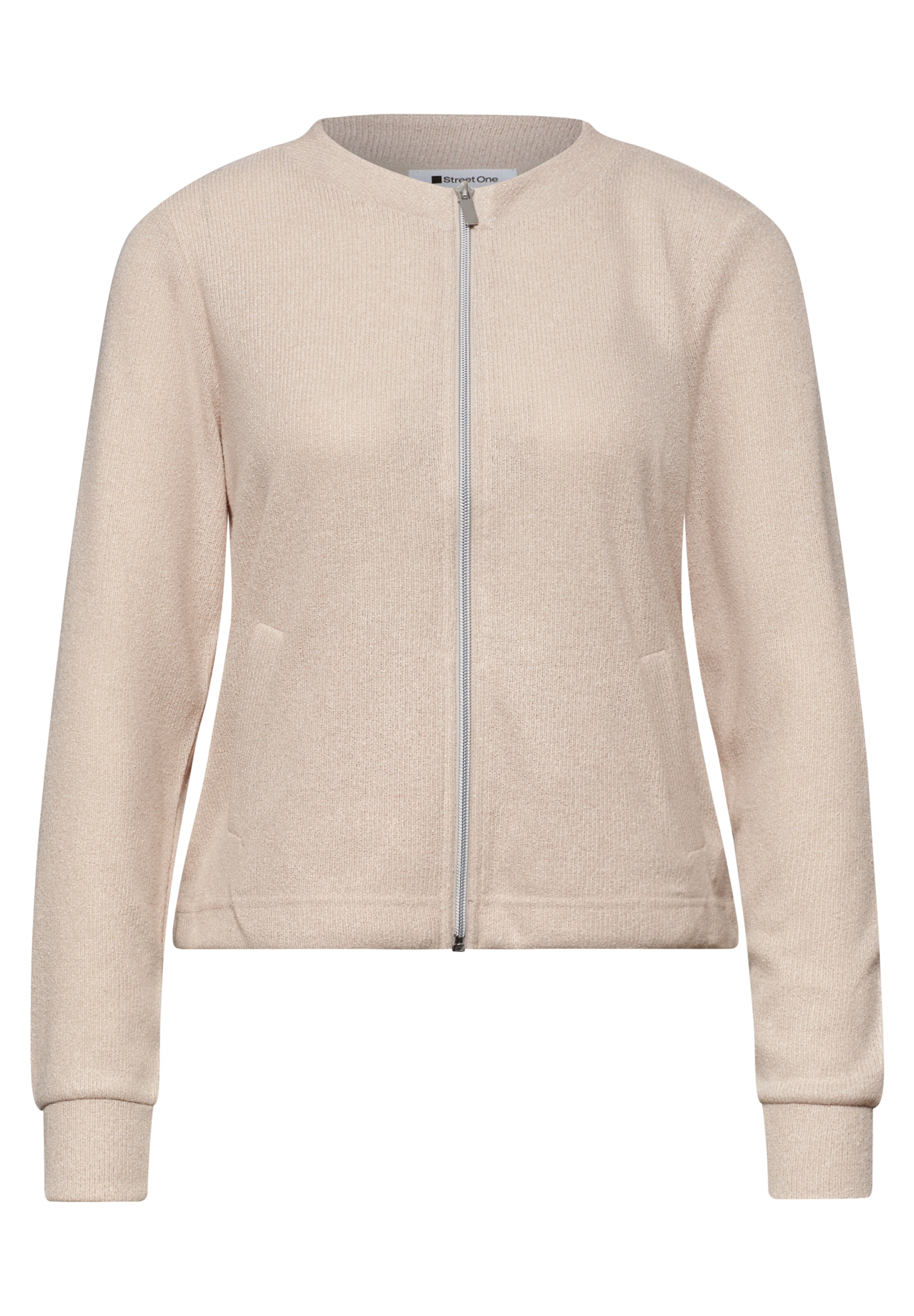 STREET ONE Knit Cardigan in Beige: front