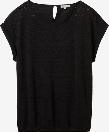 T-shirt TOM TAILOR en noir : devant