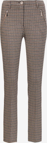 Goldner Slim fit Pants in Brown: front