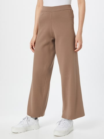 ONLY Wide leg Broek 'LINEA' in Bruin: voorkant