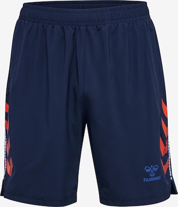 Hummel Workout Pants in Blue: front