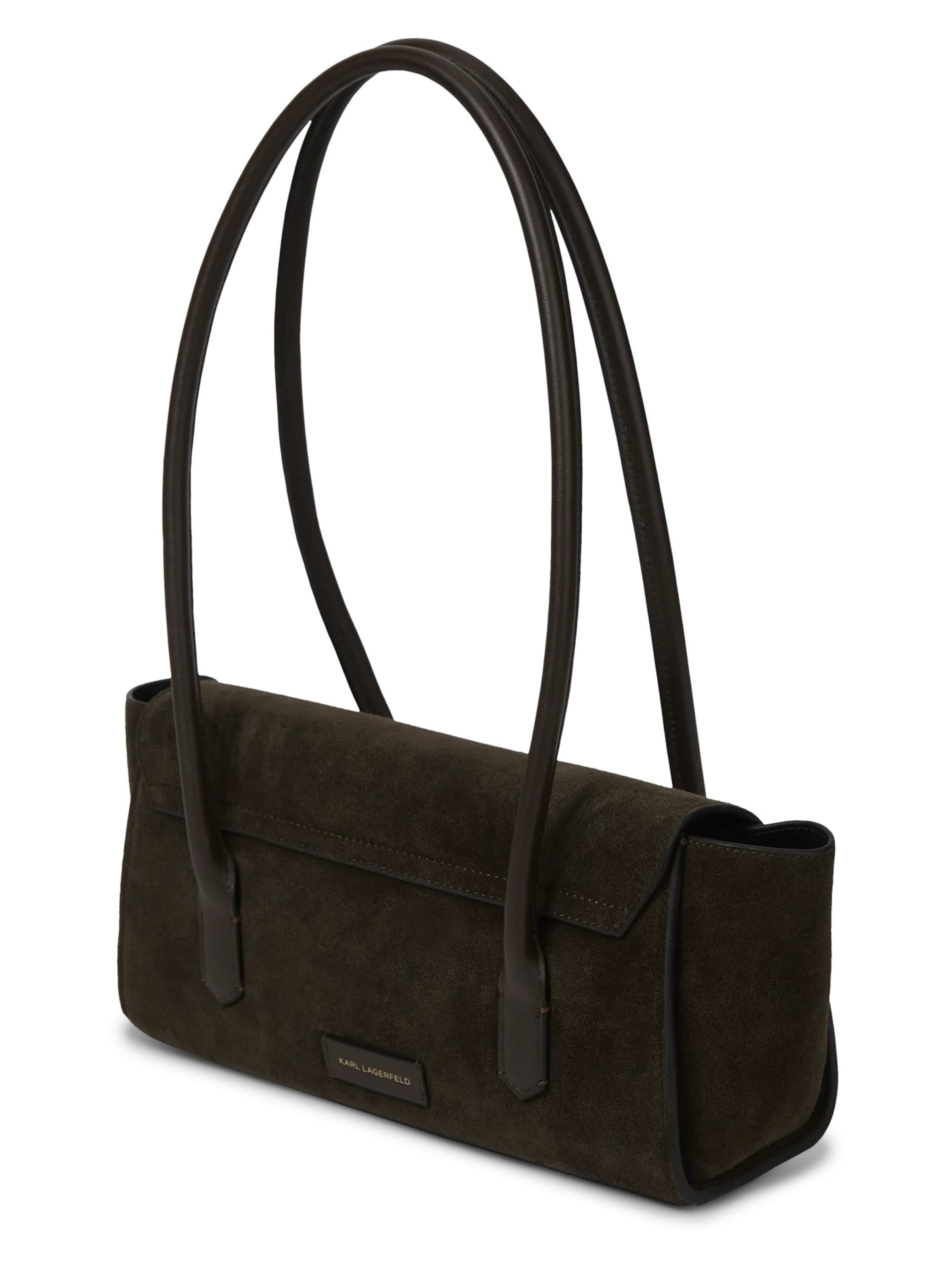 Karl Lagerfeld - Mala de ombro 'K/Signature' em castanho