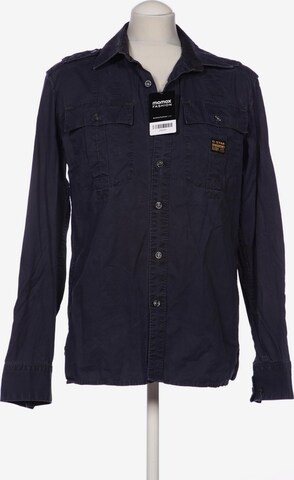 G-Star RAW Button Up Shirt in M in Blue: front