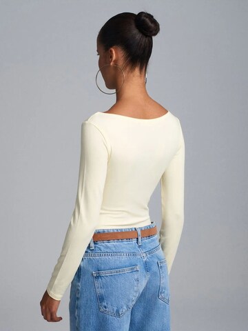 Body a camicia di Dilvin in giallo