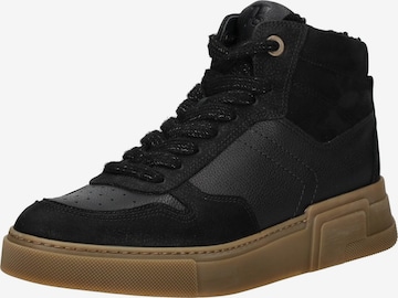 Sneaker alta di Paul Green in nero: frontale
