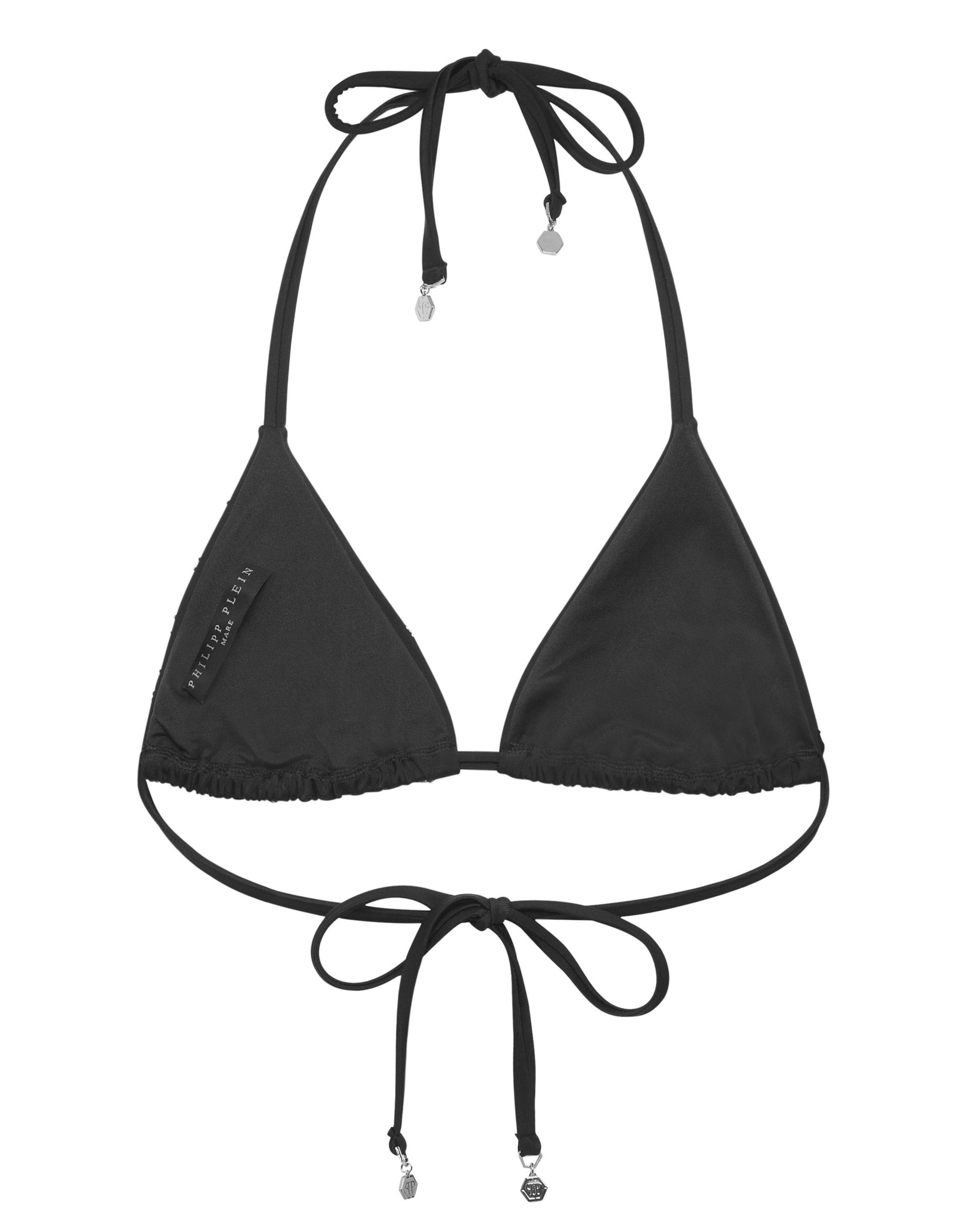 Philipp Plein Triangel Bikinitop in Zwart