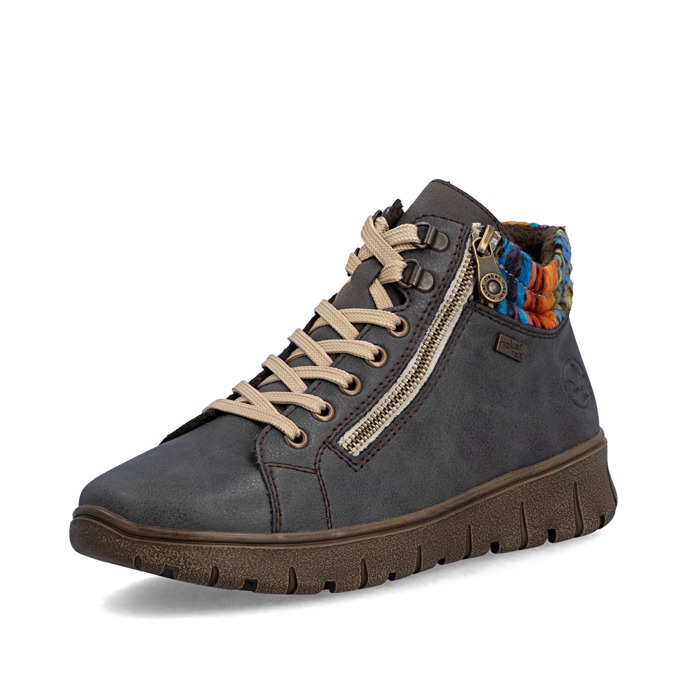Bottines ' N1305 ' Rieker en gris : devant