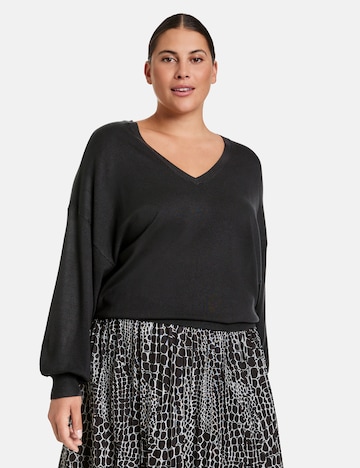 SAMOON Sweater in Black: front