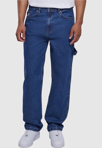 Loosefit Jeans cargo Karl Kani en bleu : devant