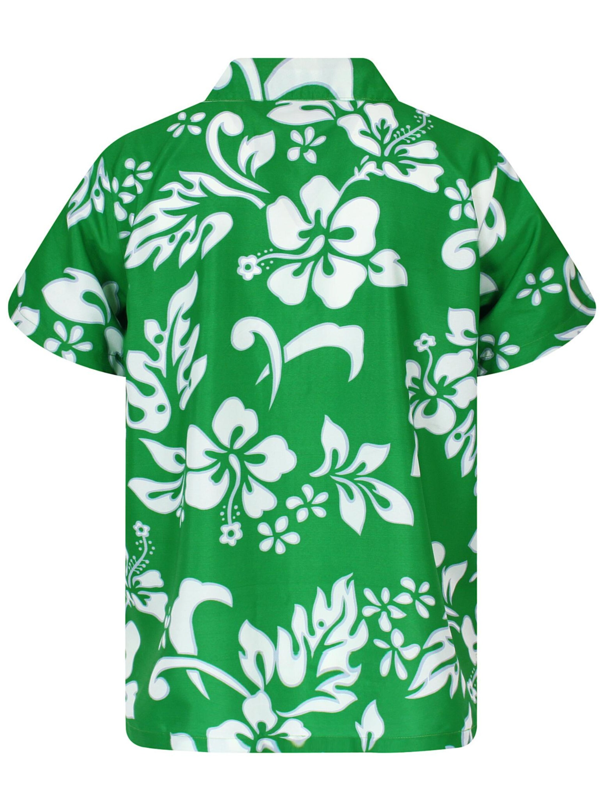 King Kameha Shirt 'Hibiscus'‌ in Grün
