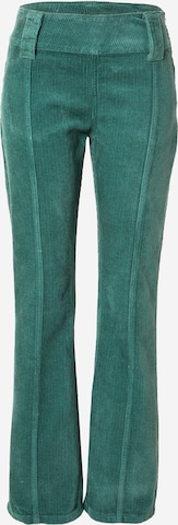 Nasty Gal Zvonový Kalhoty – zelená: přední strana
