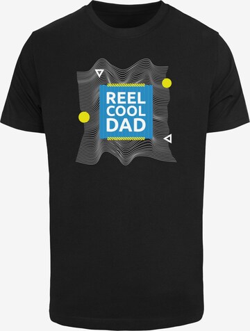 Maglietta 'Fathers Day - Reel Cool Dad' di Merchcode in nero: frontale