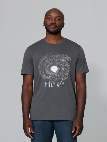 T-Shirt ' Milky way ' Watapparel en gris : devant