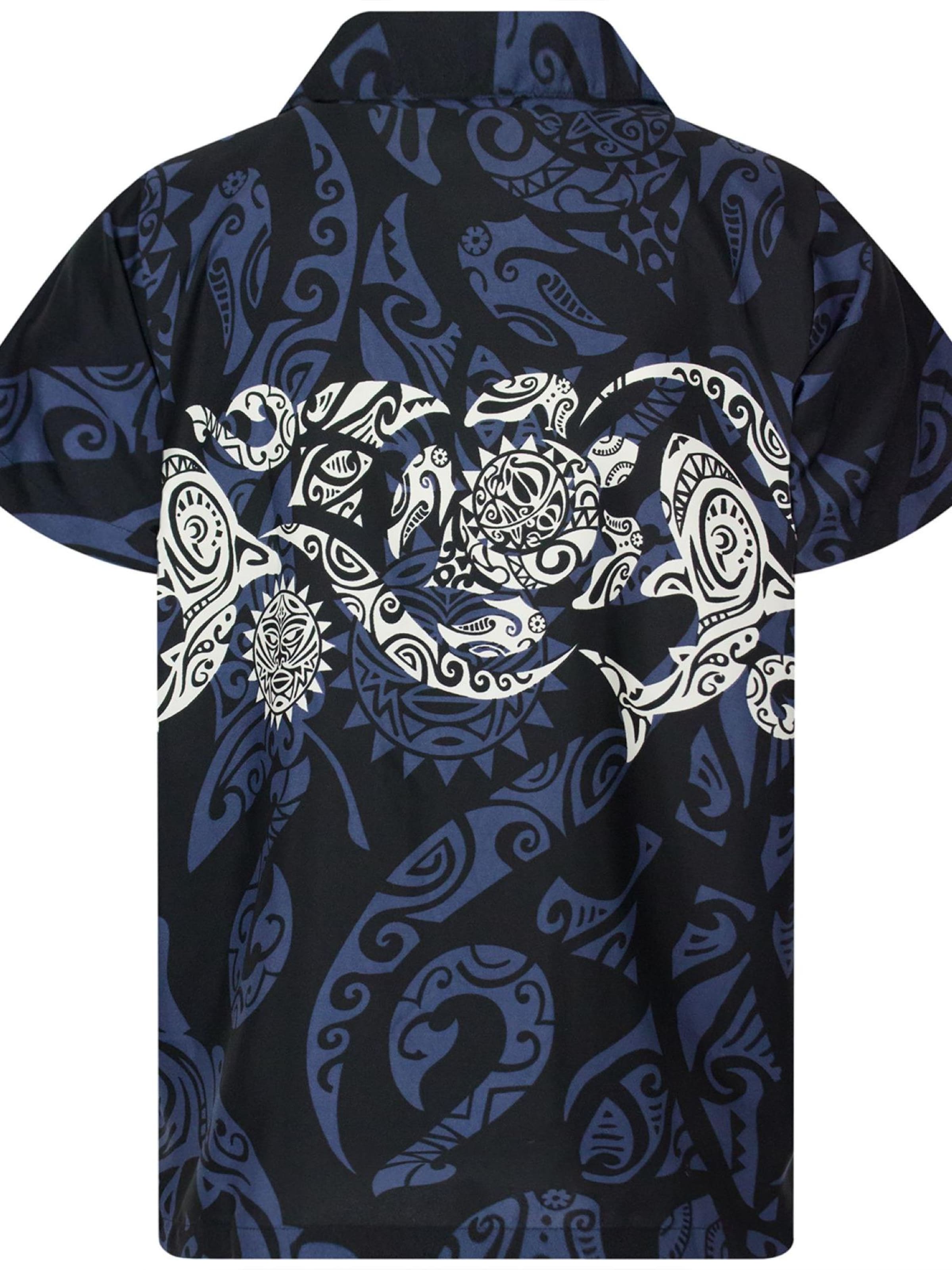Maglietta 'Maori Chest' di King Kameha in nero